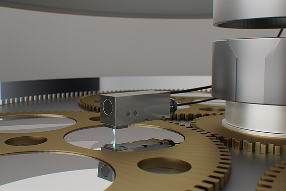 90°ビームパスの interferoMETER IMP NIR TH3/90/IP68