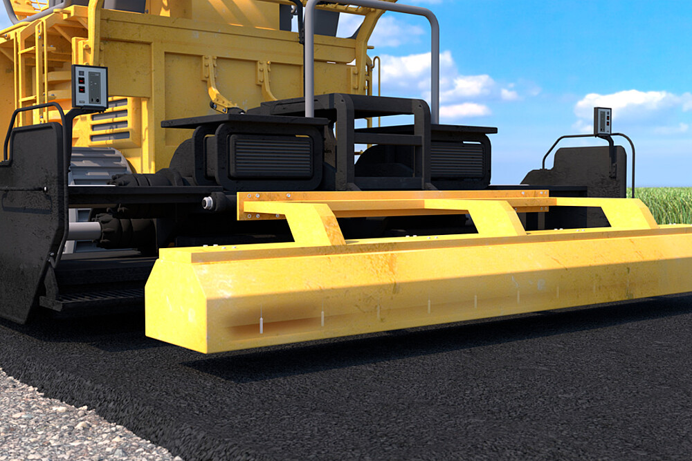 敷き均し後のアスファルト温度の測定